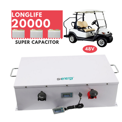 Έξοχη πυκνωτών τράπεζας 48v 5250wh γκολφ κάρρων μπαταριών ζωή κύκλων μακροχρόνιας σειράς μακριά