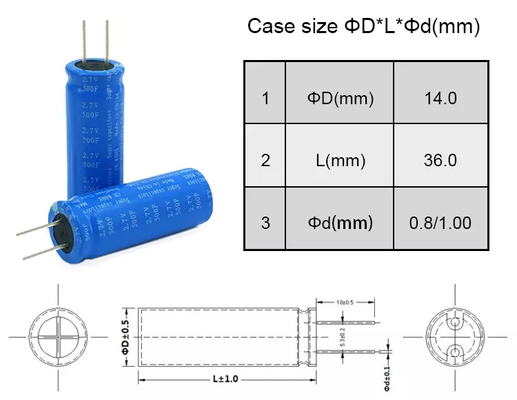μπαταρίες κυττάρων 2.V 500F Graphene Supercapacitor για το ηλιακό σύστημα