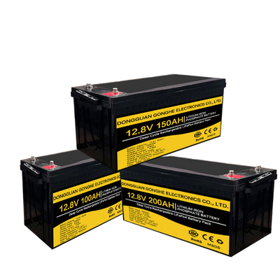 IEC 62619 βαθιά ιονική μπαταρία 12.8V 100Ah λίθιου κύκλων για το ηλιακό σύστημα