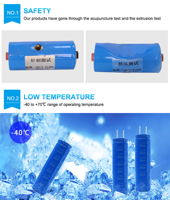 18650 μπαταρία 2.7v 3000f Graphene Supercapacitor για τη συλλογή ηλιακής ενέργειας