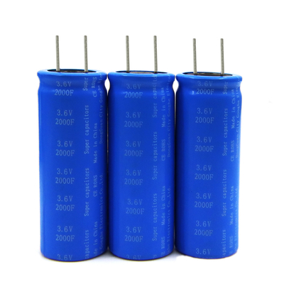 Διπλή ηλεκτρική ακτινωτή μπαταρία 3.6v 2000f πυκνωτών Farad στρώματος